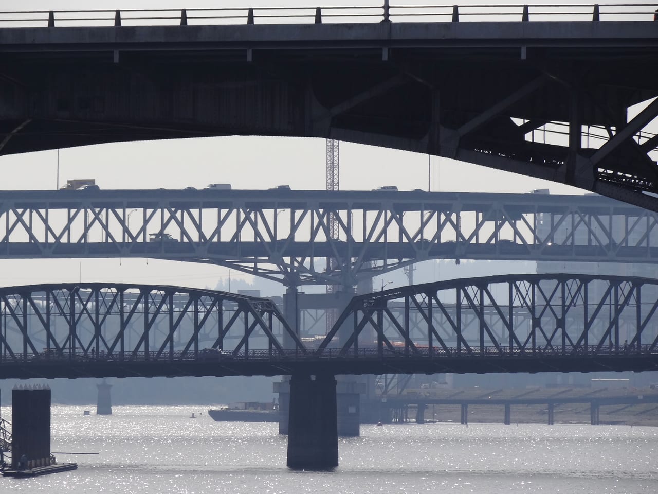 Bridges crossing the Willamette River in Portland, Oregon